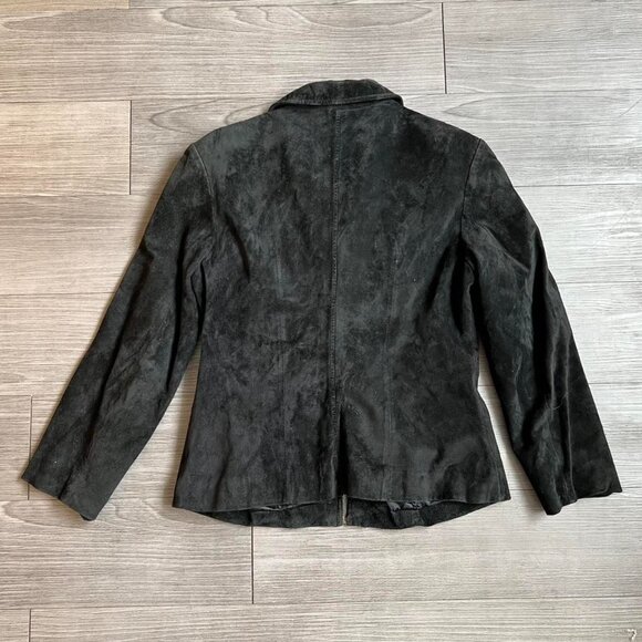 Vintage 90s BP Nordstrom Leather Suede Zip Up Collared Jacket Size S - Picture 2 of 6